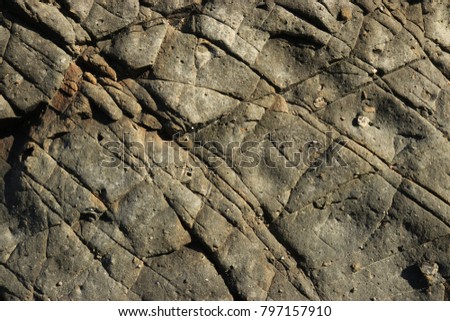 sedimentary rock pattern texture background. Royalty-Free Stock Photo #797157910