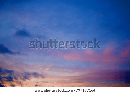 Beautiful Sunset Sky With Pink Clouds For The Background