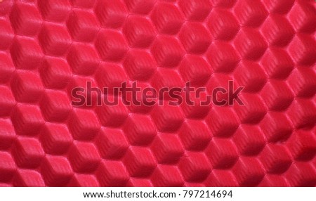 Photo of red geometric shapes pattern. Abstract 3d seamless background