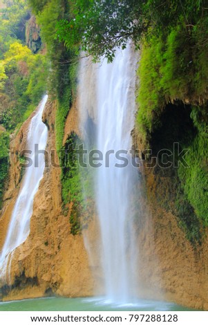 Tee Lor Su Waterfall at Umphang National Park, Thailand.