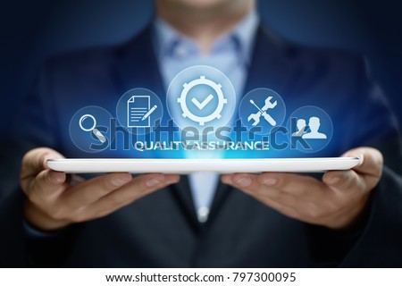 Quality Assurance Service Guarantee Standard Internet Business Technology Concept. Royalty-Free Stock Photo #797300095