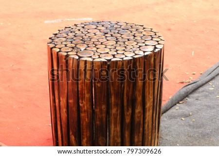 seamless pattern wooden cut logs texture