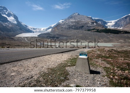 Athabasca Glacier and Columbia Ice Fields, Banff National Park, Alberta, Canada Located about an 1-1/2 hour drive north of Lake Louise. These Pictures were taken in the year 2017.