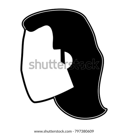 Woman head silhouette