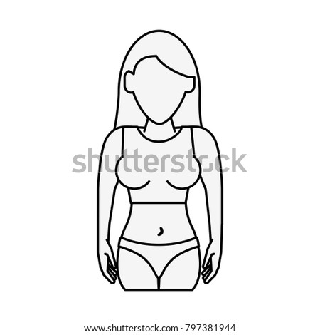 Woman faceless profile