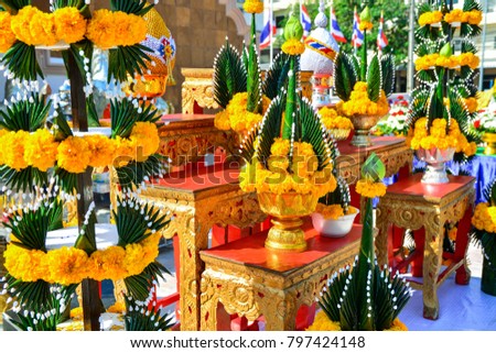 Phan bush for celebrate :Luxury Thai art beautiful flower for celebrate.