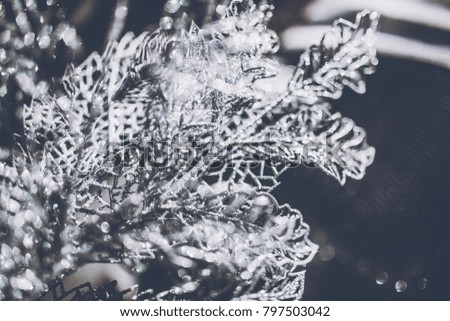 Winter white lifestyle decoration with backgrownd and sparkles