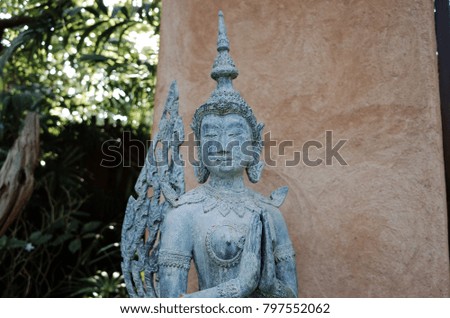 An ancient buddha sculpture in Thailand