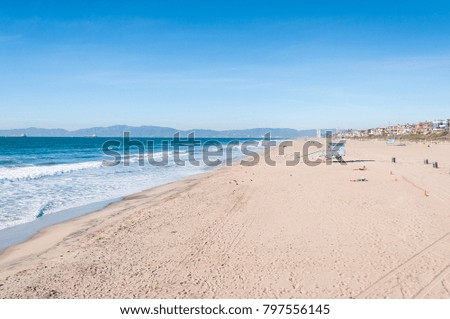View of Manhattan beach in sunny day, California, U.S.A