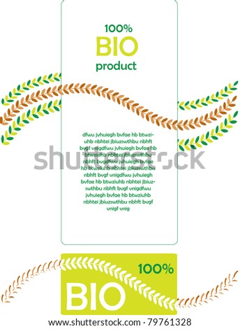 color vector page layout with ecology/bio motive and place for your text,creative graphic design,color cards