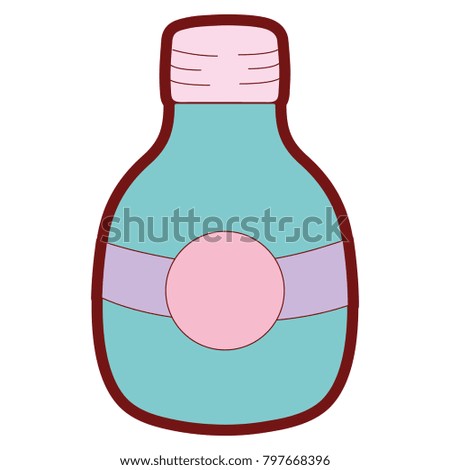 line color middle mason jar with circle sticker