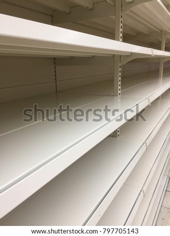 empty shop shelving