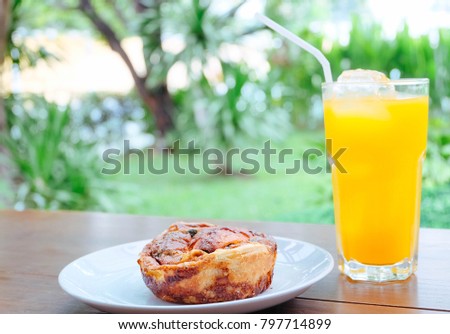 the salmon pie with orange juice