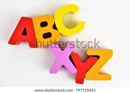 An concept Image of a ABC Letters with copy space