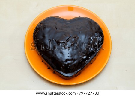  chocolate cake heart shaped