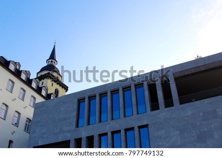 Former Benedictine Abbey of Siegburg Michaelsberg with the catholic social institute KSI Royalty-Free Stock Photo #797749132