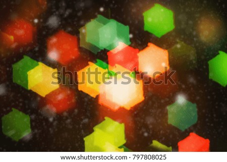Abstract outline of light- colored circles bokeh. Blurred background