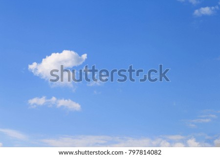 Blue sky, white clouds