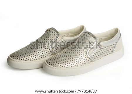 Shoes on a white background