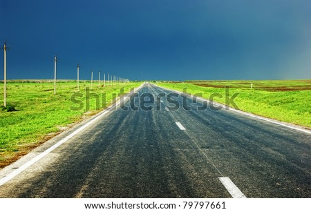 Rural country  highway perspective