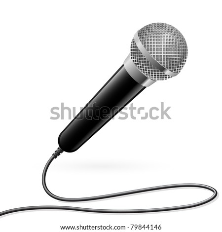 Microphone for Karaoke. Illustration on white background