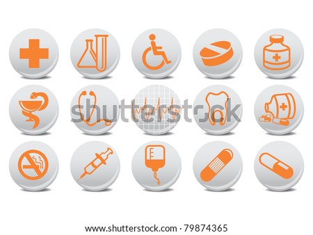 illustration of medecine buttons .You can use it for your website, application or presentation