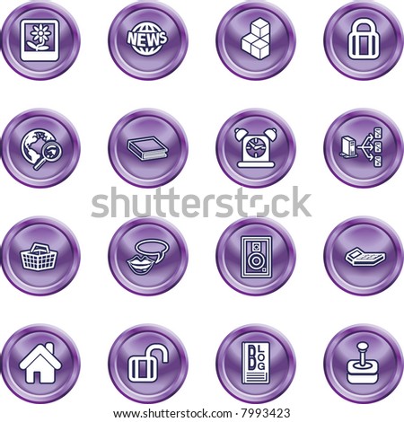 Internet and Computing Media Icons A set of internet and computing media icons. Raster version