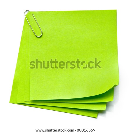 sticker note with clip Royalty-Free Stock Photo #80016559