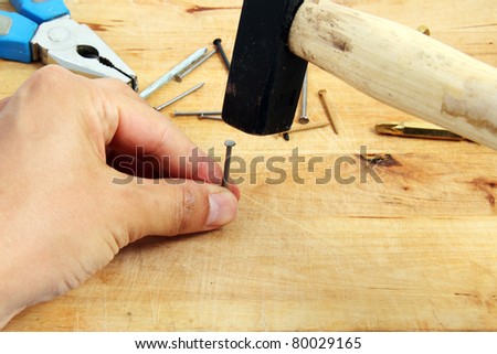 Hammered  nail