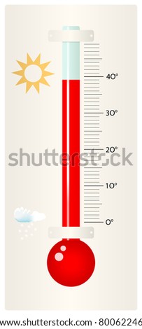 thermometer illustration,summer heat, vacation