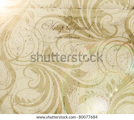 Classical wallpaper with a flower pattern. eps 10.