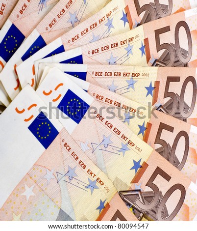 Euro money. Euro money banknotes. 50 euro