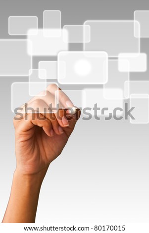 Hand write touch screen icon
