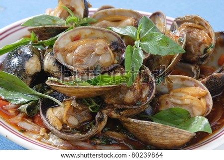 Clams Shell in Chili Paste