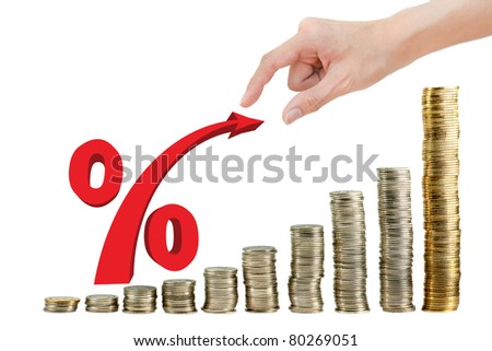 Hand pull red percentage on coin graph