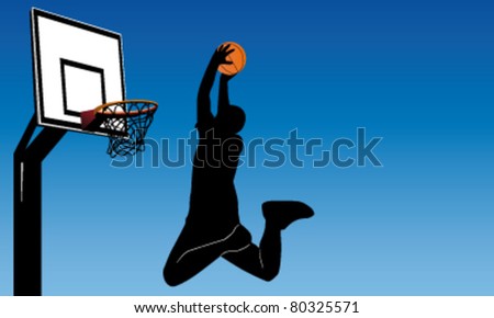 abstract illustation of a basketball player