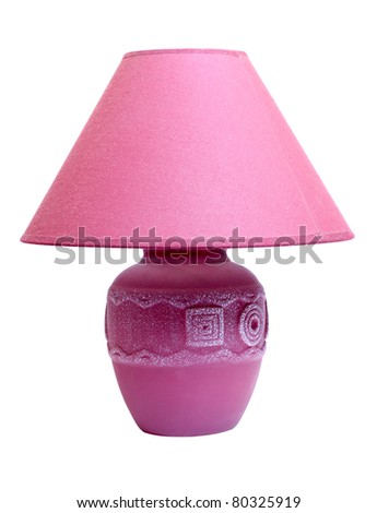 Color photo of a table lamp with shade Royalty-Free Stock Photo #80325919