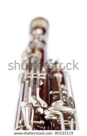 Bassoon against white background Royalty-Free Stock Photo #80333119