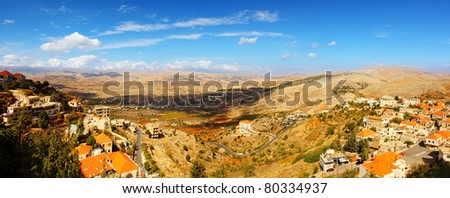 Mountain village, beautiful panoramic view
