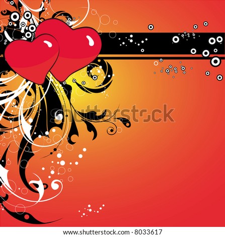 Valentine day background set. Vector illustration