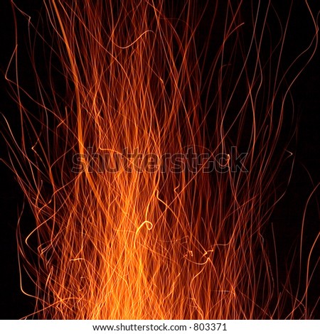 long exposure photo of fire sparkles