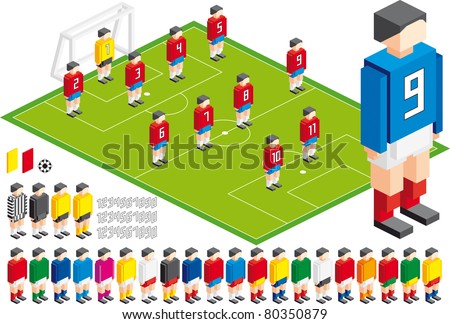 Vector illustration of Soccer tactical Kit, elements are in layers for easy editing