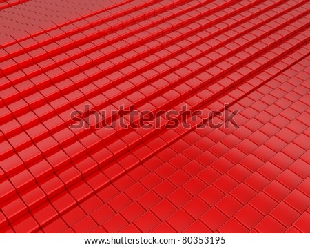 Red cubes background
