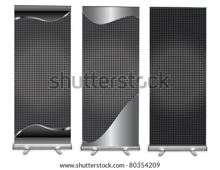 roll-up display with stand banner background template design