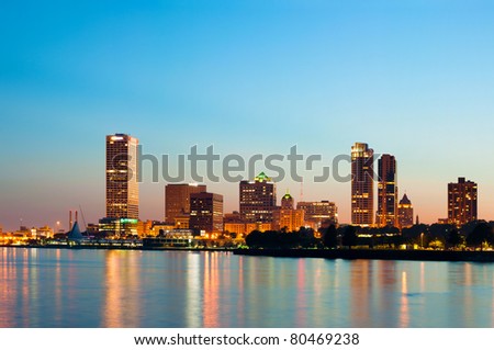 City of Milwaukee skyline.