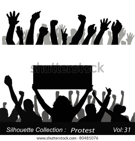 Big crowd protest Royalty-Free Stock Photo #80481076