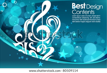 Musical theme disco background with circles and splash, Editable Illustration