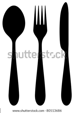 knife, fork and spoon Royalty-Free Stock Photo #80513686