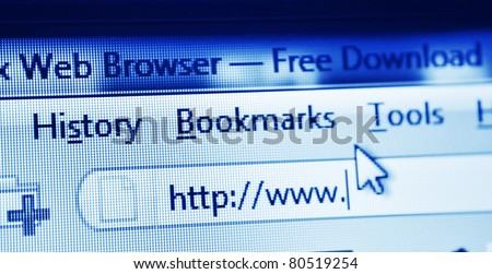 web browser and address typing