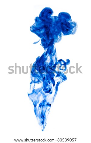 ink in water on a white background Royalty-Free Stock Photo #80539057